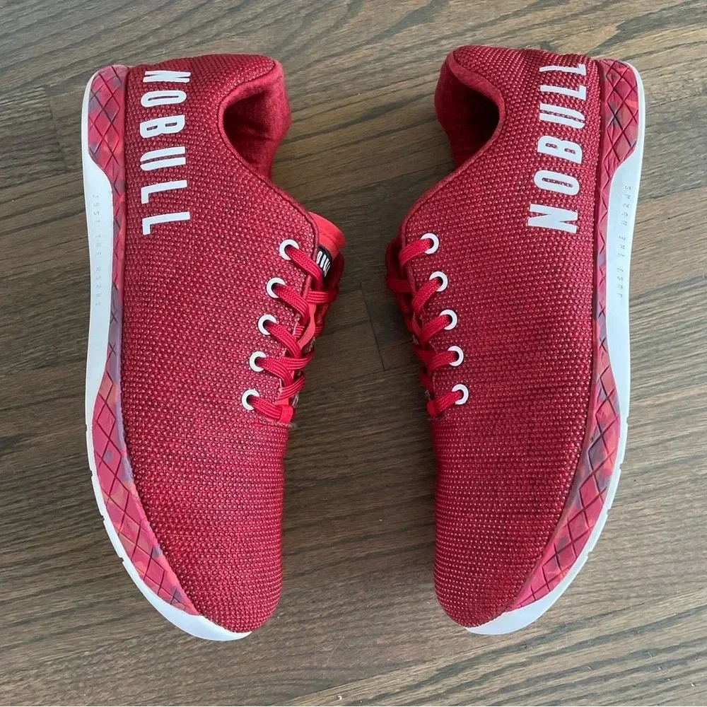 NoBull Fire Heather Red Superfabric Trainers Men 13 Women 14.5
